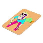 80er Foxy Girl Magnet (Linke Seite)