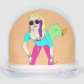 80er Foxy Girl Schneekugeln (Rückseite)