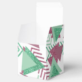 80er Fresh Abstrakt | Muster rosa und grüne Formen Geschenkschachtel (Geöffnet)