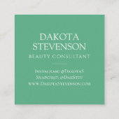 80er Fresh Abstrakt | Rosa und grüne Form Monogram Telefonnummerkarte (Rückseite)