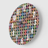 80er Funky Nostalgia Raffiniertes Extravagantes Mu Große Wanduhr (Winkel)