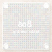 80er Funky Stylish Anspruchsvolles Extravagantes M Glasuntersetzer (Rückseite)