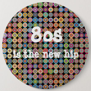 80er Funky Stylish Anspruchsvolles Nostalgisches M Button
