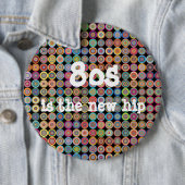 80er Funky Stylish Anspruchsvolles Nostalgisches M Button (Beispiel)
