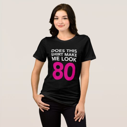 80er Geburtstagsshirt Tri-Blend Shirt (Vorderseite voll)