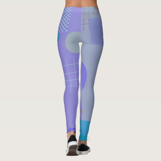 80er geometrisch funky Retromemphis Leggings (Rückseite)