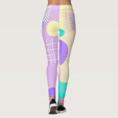 80er geometrisch funky Retromemphis Muster Legging Leggings (Rückseite)