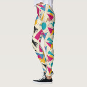 80er Geometrisches Muster Leggings (Links)