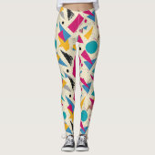 80er Geometrisches Muster Leggings (Vorderseite)