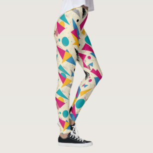 80er Geometrisches Muster Leggings