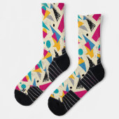 80er Geometrisches Muster Socken (Links)