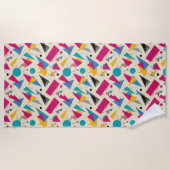 80er Geometrisches Muster Strandtuch (Vorderseite)