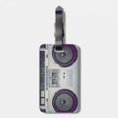 80er-Ghetto-Blaster Gepäckanhänger (Rückseite vertikal)