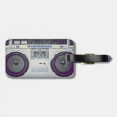 80er-Ghetto-Blaster Gepäckanhänger (Rückseite horizontal)