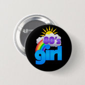 80er Girl Button (Vorne & Hinten)