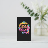 80er Girl Radio Roller Skaten Disco Musik der 80er Visitenkarte (Stehend Vorderseite)