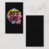 80er Girl Radio Roller Skaten Disco Musik der 80er Visitenkarte (Vorne/Hinten)