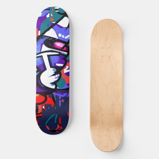 80er Graffiti Skateboard (Vorderseite)