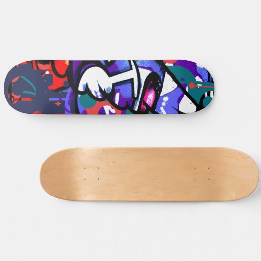 80er Graffiti Skateboard (Horizontal)