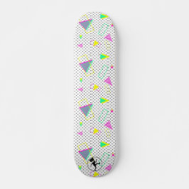 80er Graphic Geometric Design Retro Vintag Polka Skateboard