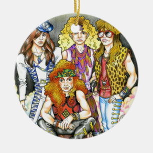 80er-Haarband - 80er Retro Keramikornament