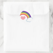 80er Herz & Regenbogen - Aufkleber (Tasche)