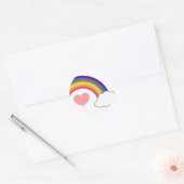 80er Herz & Regenbogen - Aufkleber (Umschlag)
