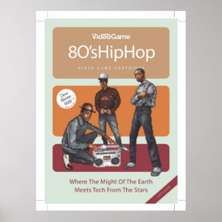 80er Hip Hop Pixelart Poster