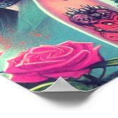 80er Horror Girl Poster (Ecke)