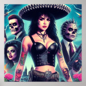 80er Horror Girl Poster (Vorne)