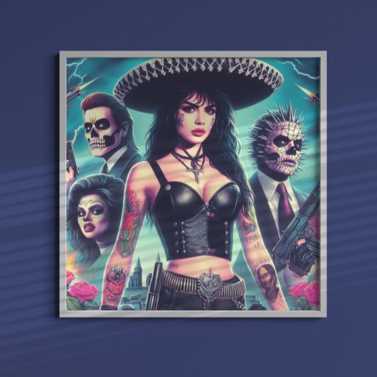 80er Horror Girl Poster