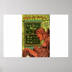 80er Horror Vintage Comicen für Comic-Buchliebhabe Poster