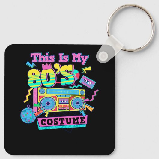 80er Jahre 80er Costume Party Generation Schlüsselanhänger (Rückseite)