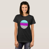 80er-Jahre-Ästhetik Synthwave Retrowave T-Shirt (Vorne ganz)