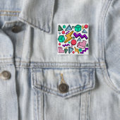 80er Jahre Ästhetik Vintage Retro Button (Beispiel)