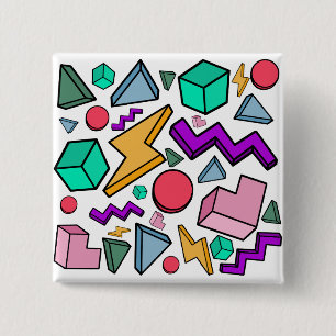 80er Jahre Ästhetik Vintage Retro Button