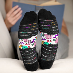 80er Jahre Ästhetik Vintage Retro Socken