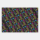 80er-Jahre-Design-Packpapier Geschenkpapier Set (Vorderseite)