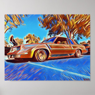 80er Jahre Lowrider Oldsmobile Cutlass Low Rider A Poster