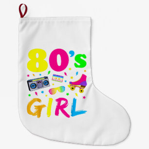 80er Jahre Mädchen Geburtstagsfeier Kostüm Retro V Großer Weihnachtsstrumpf