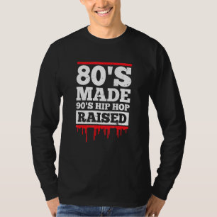 80er Jahre Made 90er Hip Hop erhöht Vintage Retro- T-Shirt