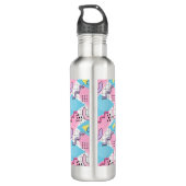 80er Jahre Memphis Active Pink Light Blue Edelstahlflasche (Rückseite)
