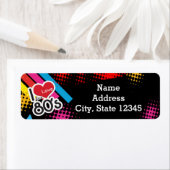 80er Jahre Party Retro Address Labels Sticker (Insitu)