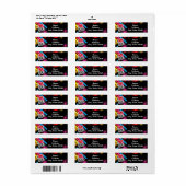 80er Jahre Party Retro Address Labels Sticker (Vorne)