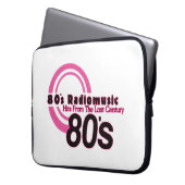 80er Jahre Radio Music Laptopschutzhülle (Vorderseite Links)