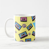 80er Jahre Retro Cassette Tape Peace Sign Triangle Kaffeetasse (Links)