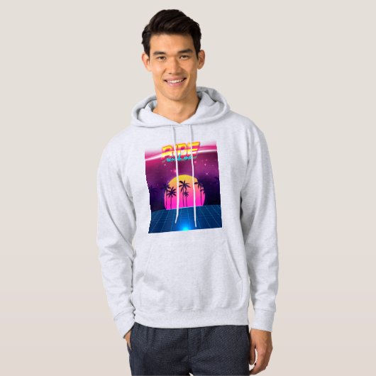 80er Jahre Retro-Futuristik Hoodie (Vorne ganz)