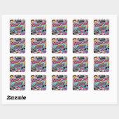 80er Jahre Sticker (Blatt)