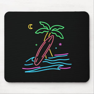 80er Jahre Vintage Surf Retro Stil Miami Surfer St Mousepad