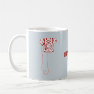 80er Jahre Wählscheibentelefon Kaffeetasse